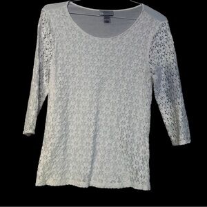 LOFT White Lace Blouse
